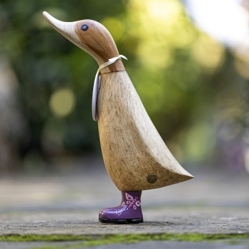 Hand Carved Wooden Duck Orange Welles 35cm Bamboo ndoor | Etsy
